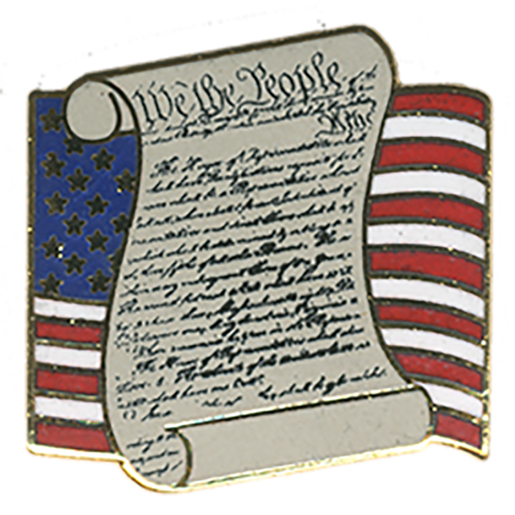 US Flag Constitution Lapel Pin