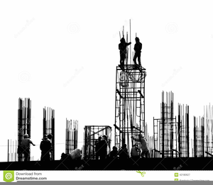 Black And White Construction Worker Clipart