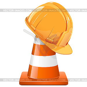 Construction Cone with Helmet