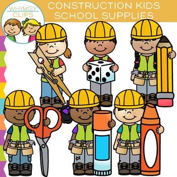 Kids In Construction Clip Art