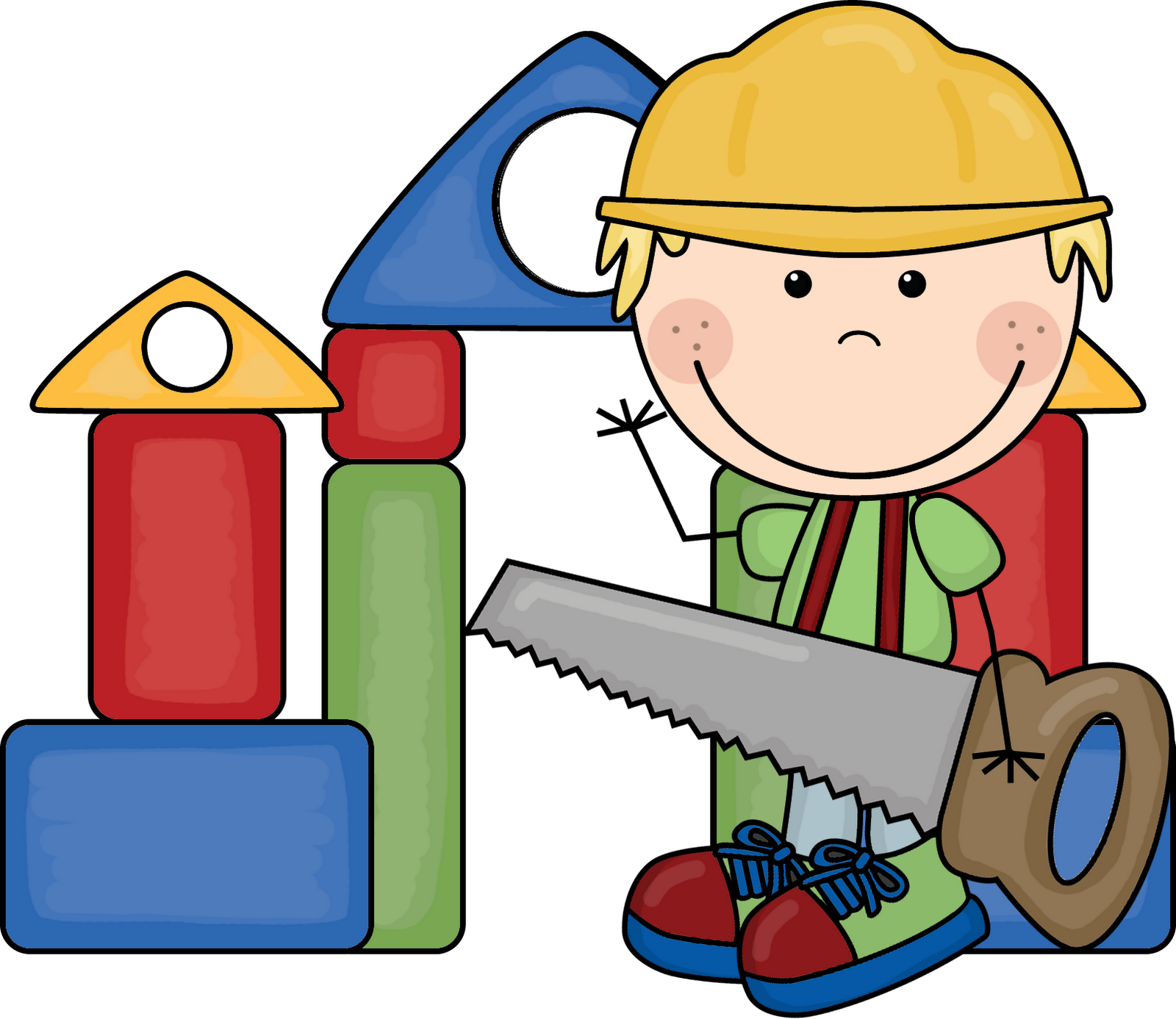 Clipart child construction.