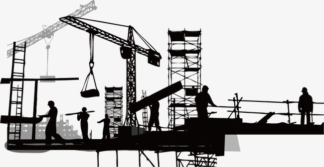 Construction Silhouette, Sketch, Building, Silhouette