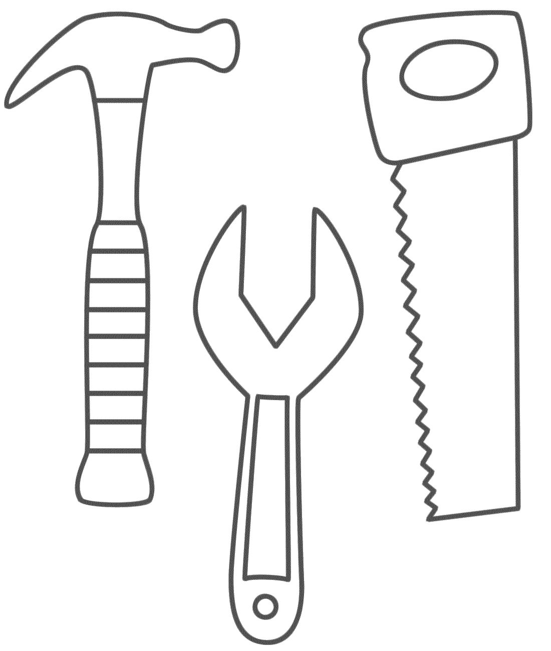 Hammer, Saw and Wrench