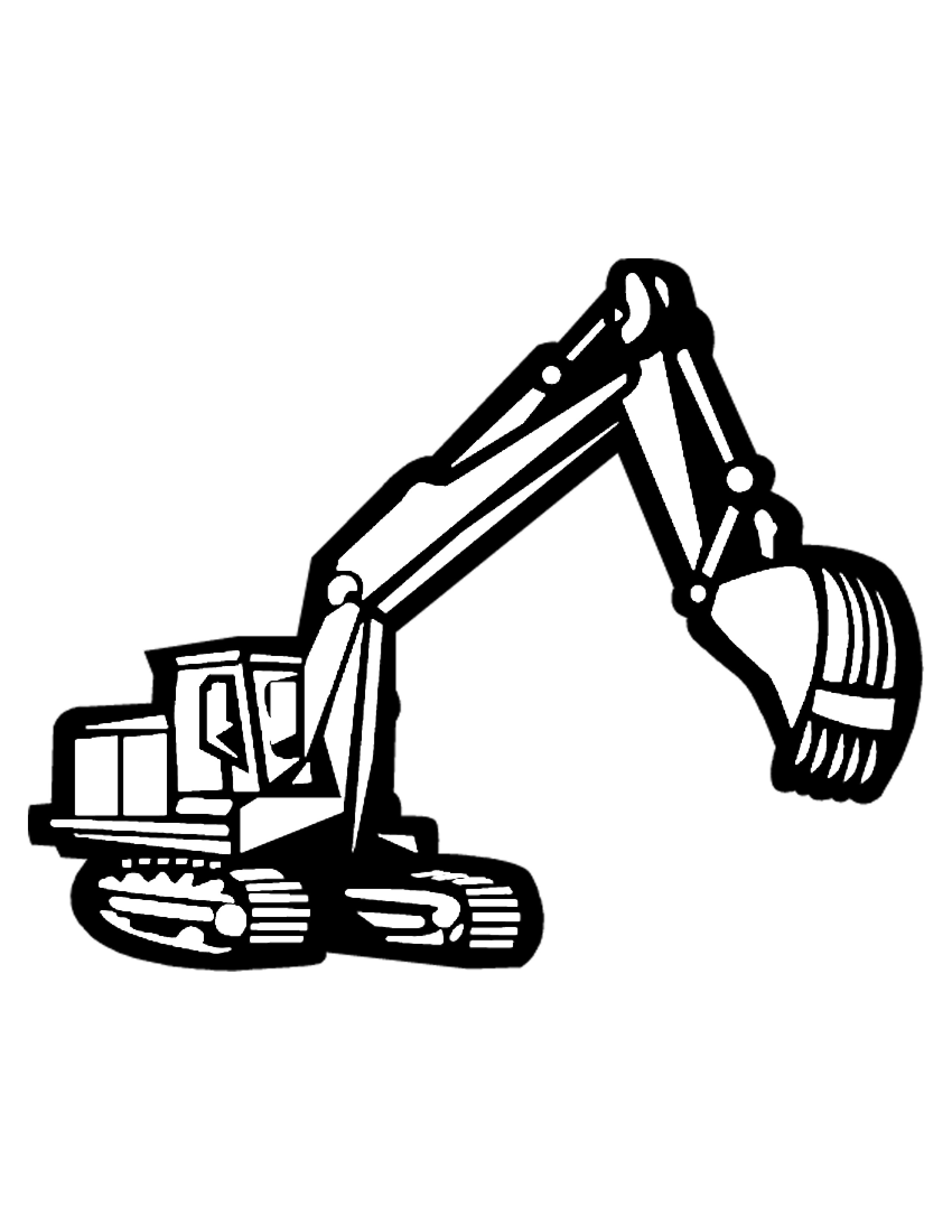 construction vehicle clipart black and white