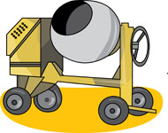 construction vehicle clipart cement mixer