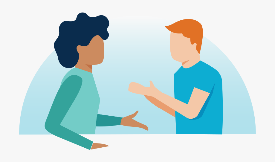 Conversation Between Two People Clipart
