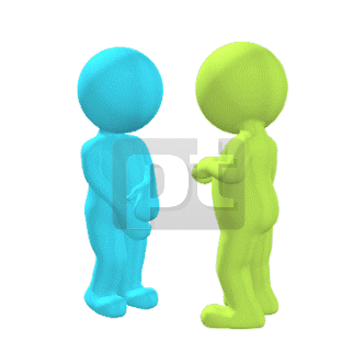 Two People Dialog Animated Clipart, PowerPoint Animation