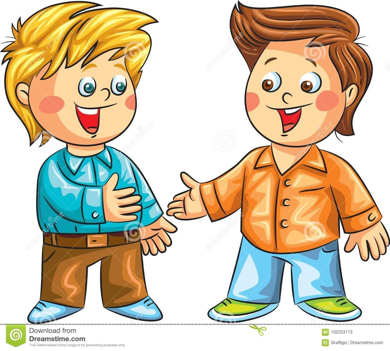 Kids Talking To Each Other Clipart
