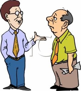 Two Men Talking Clipart intended for Two People Talking