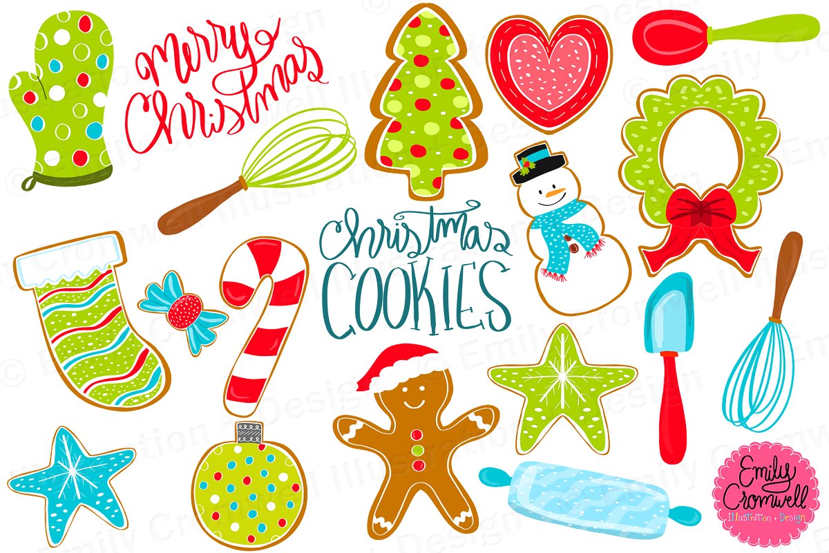 Christmas cookie clipart.