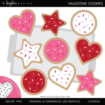 Valentine cookies clipart.