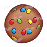 Chocolate Cookie, with rainbow candies