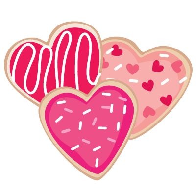 Valentine cookies clipart.