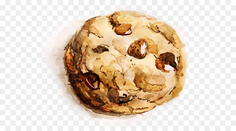 Chocolate Chip Cookie Watercolor PNG Chocolate Chip Cookie