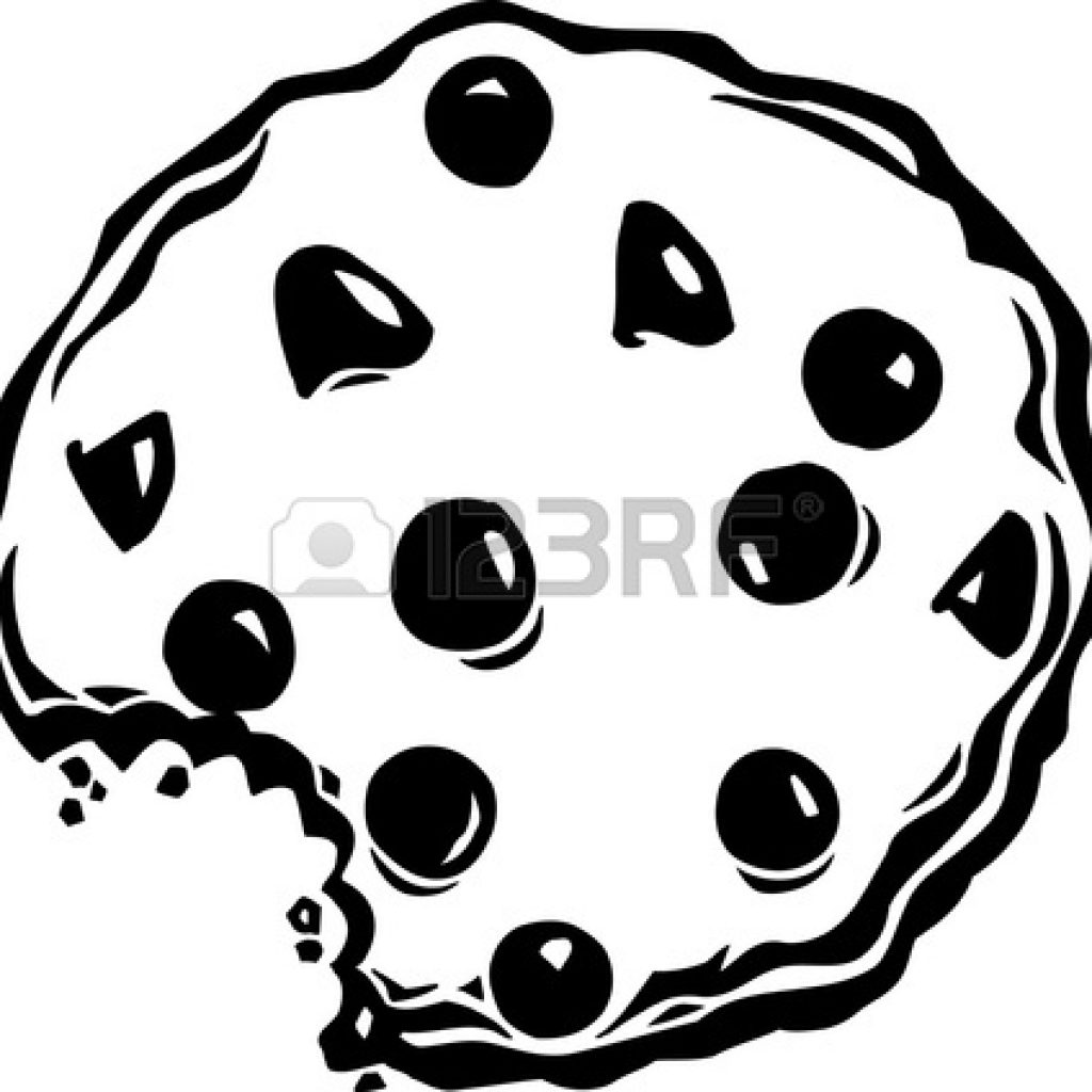 Cookie clipart black and white