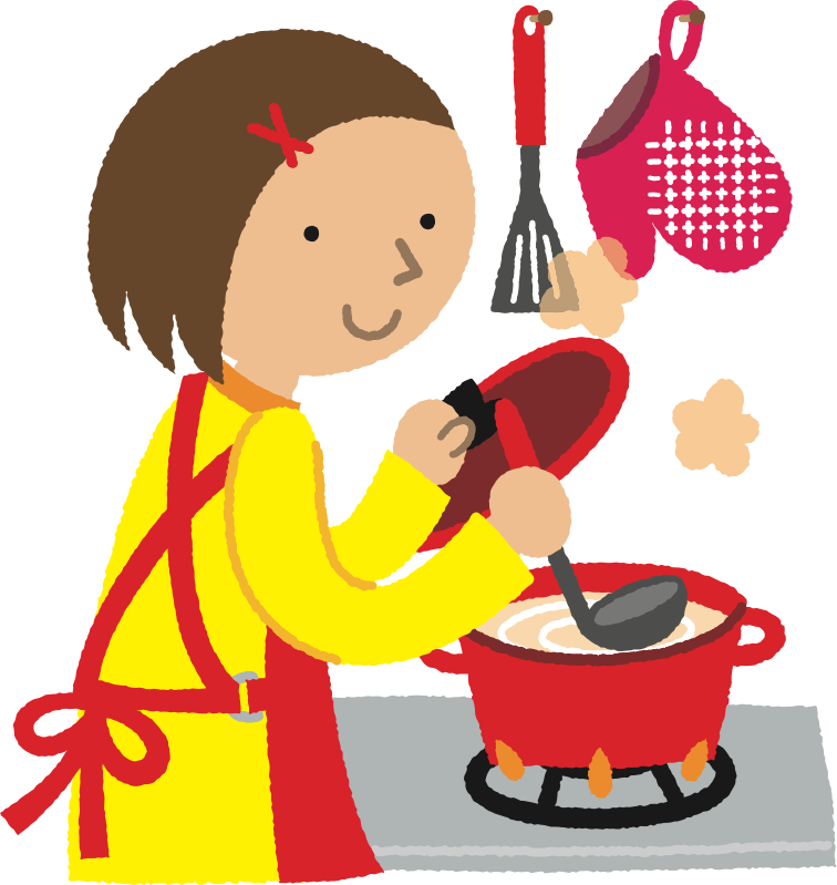 Cooking food nabemono.