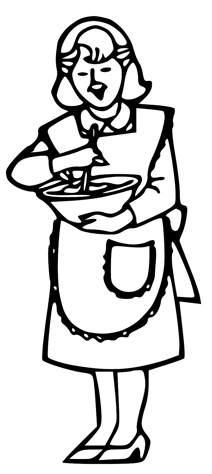 Mom cooking clipart.