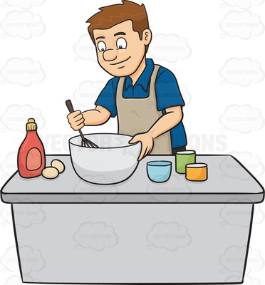Man cooking clipart.