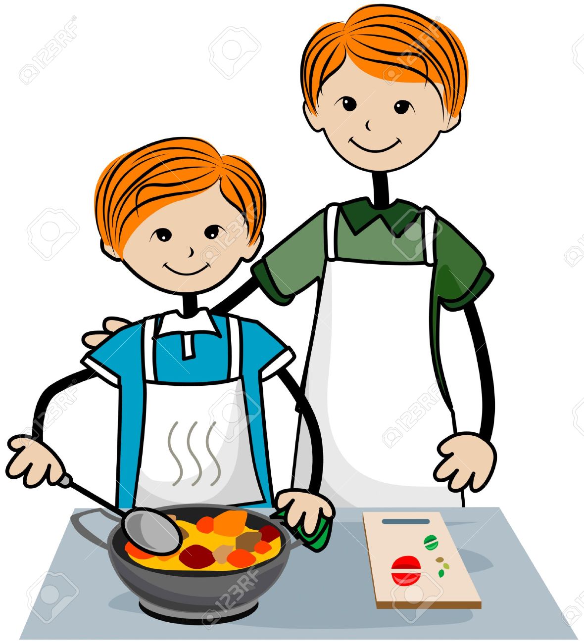 Children cooking clipart.