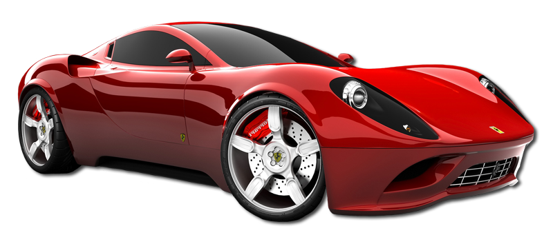 Red Cool Ferrari Dino Car PNG Clipart