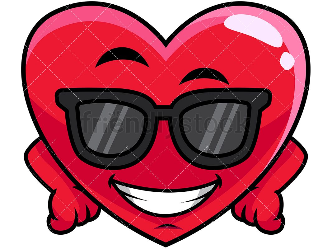 Cool Heart Wearing Sunglasses Emoji