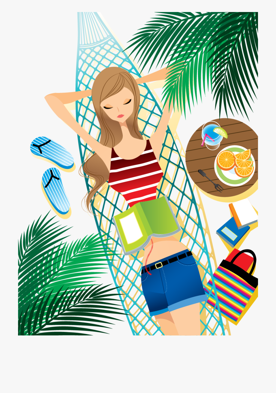 Hammock Relaxation Illustration Creative Cool Summer