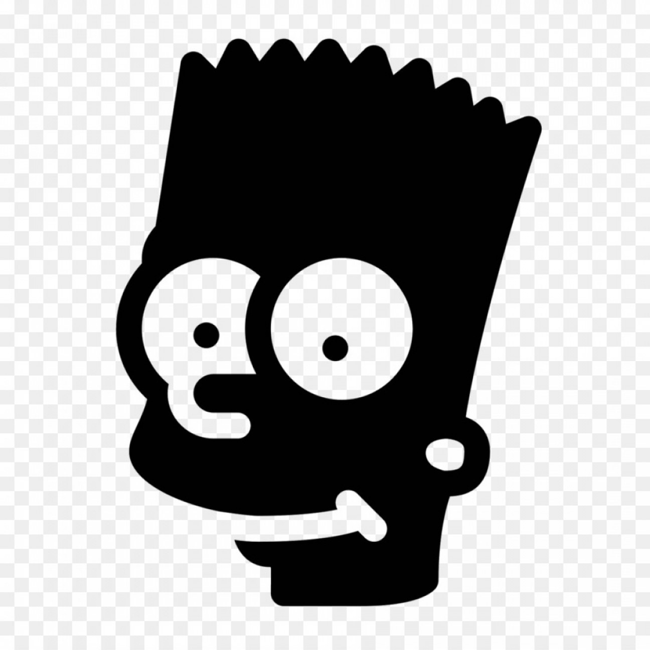 Simpsons black and.