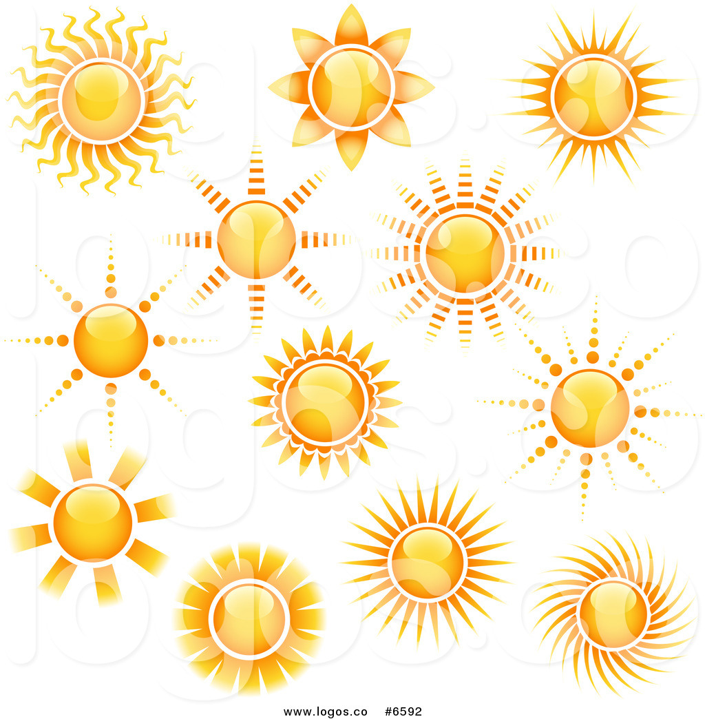 Royalty Free Clip Art Vector Logos of Summer Suns by dero