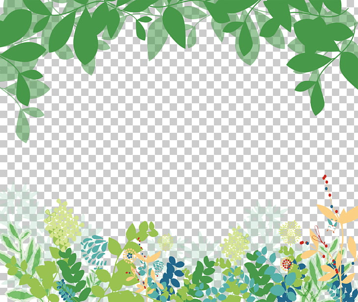 CorelDRAW , Green hand painted green leaf floral background