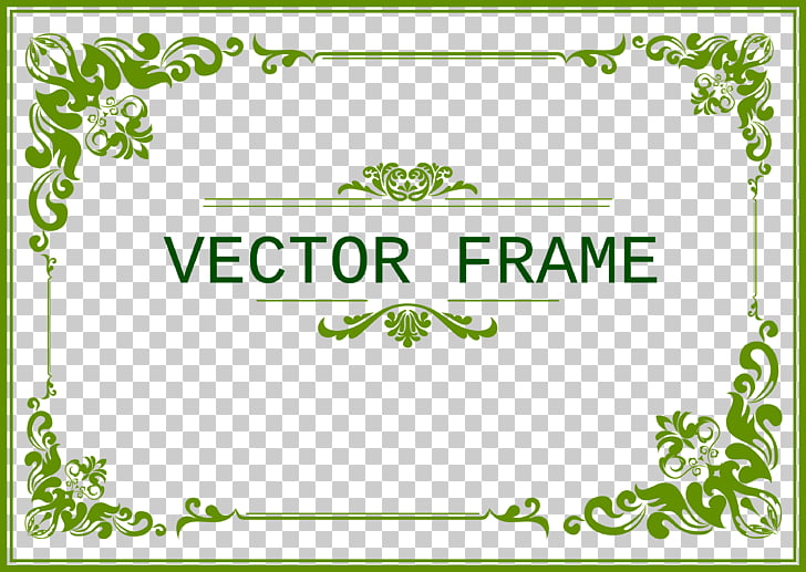 Template Green CorelDRAW, green frame, green frame PNG