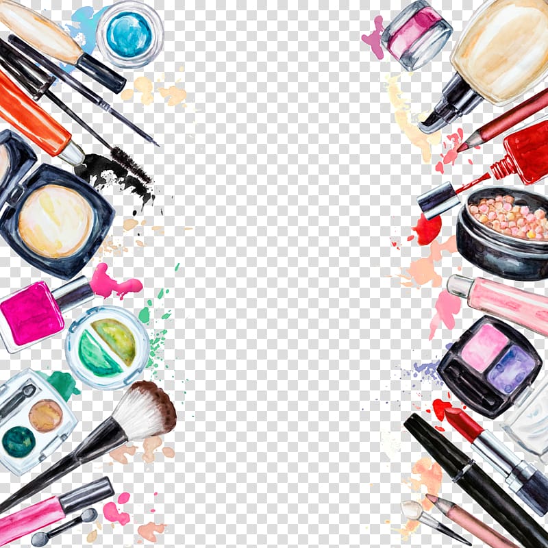 Cosmetics Beauty Eye shadow Lipstick frame, Creative Makeup