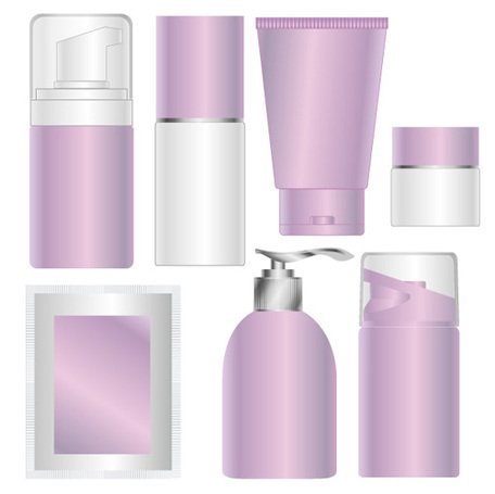 Free Blank Skin Care Cosmetics Packagings Clipart and Vector