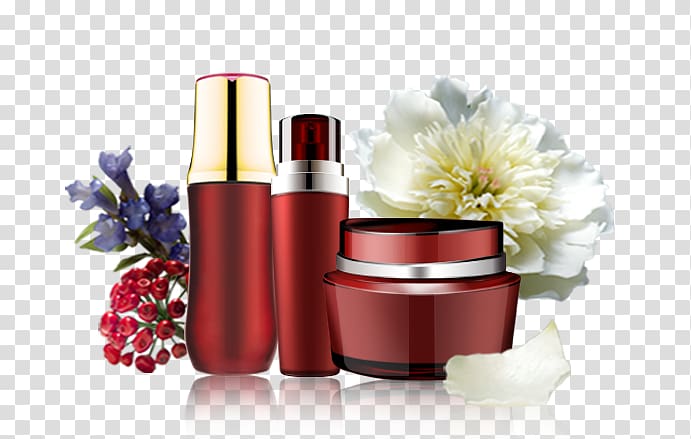 Cosmetics Lotion Skin care, Floral decorative cosmetics