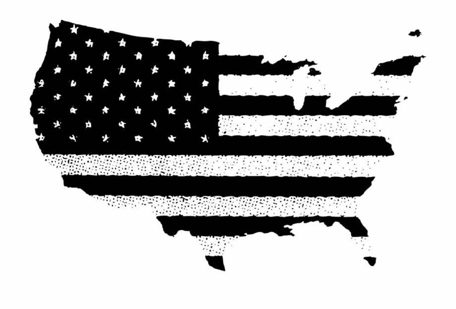Flag Of The United States Vector Map