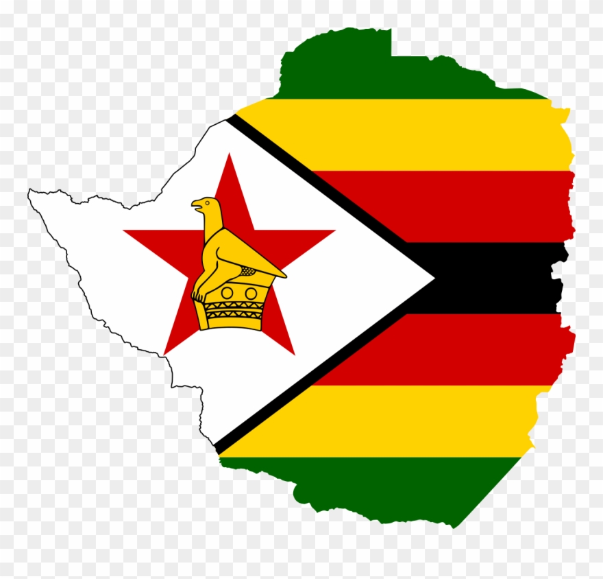 Zimbabwe Flag In Country Clipart