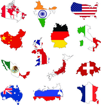 Country flags vector.