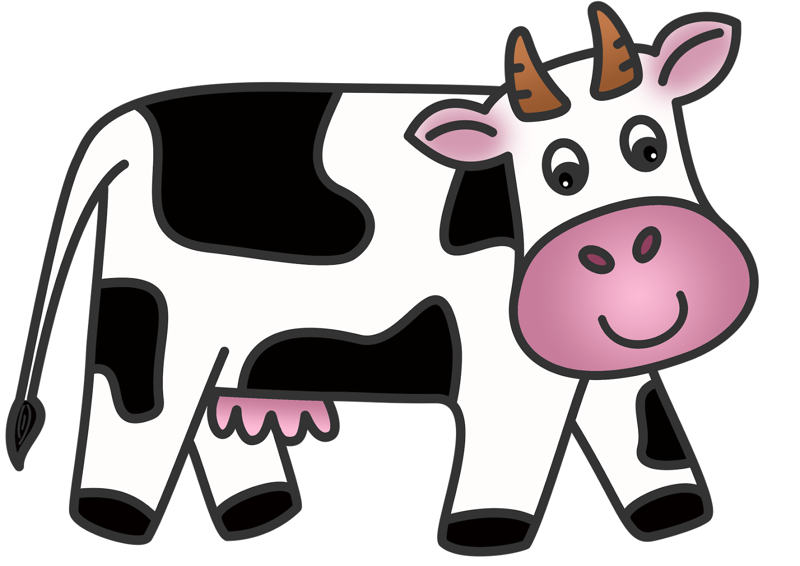 Animated dairy cow.