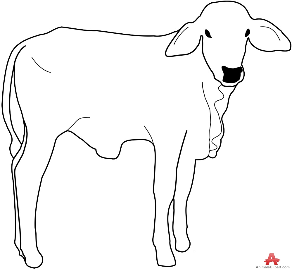 Free Calf Clipart Black And White, Download Free Clip Art