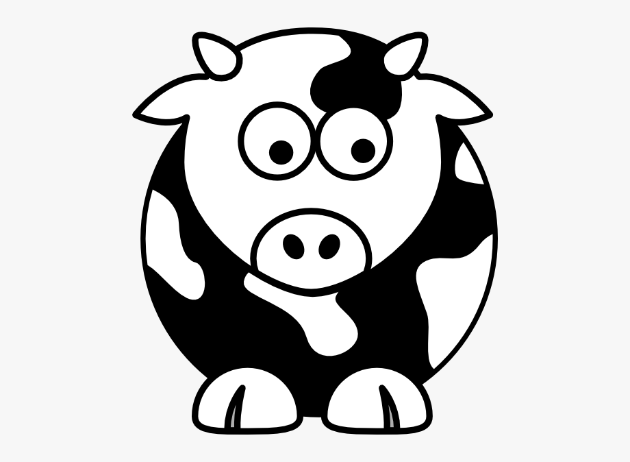 Cute Cow Clip Art Black And White, Cliparts