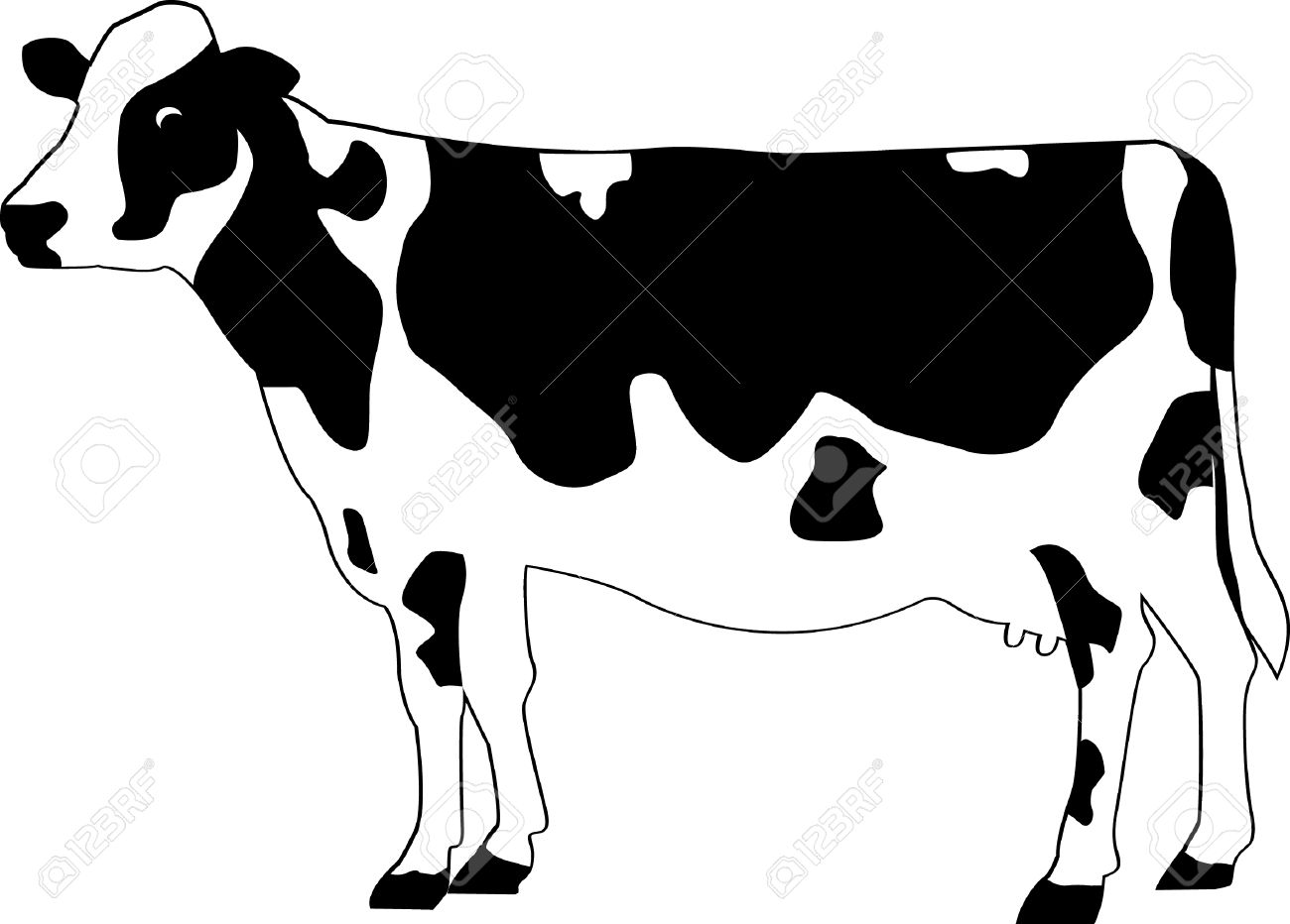 Black And White Cow Clipart