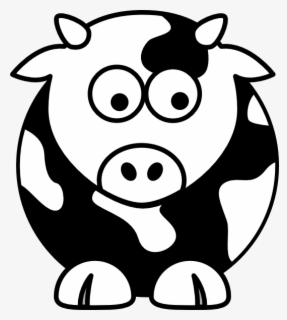 Free Cow Black And White Clip Art with No Background
