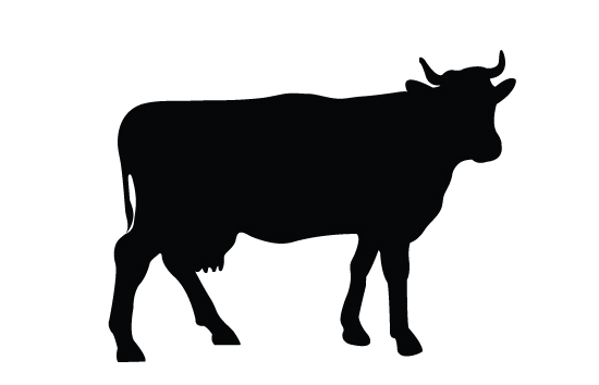 Cow silhouette clipart.
