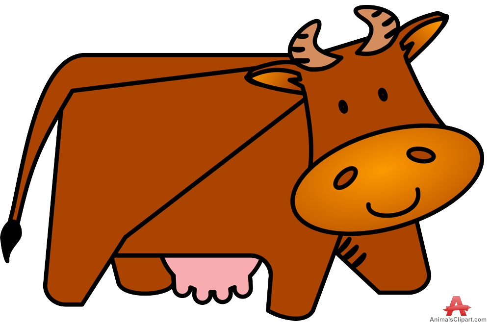Brown cow clipart.