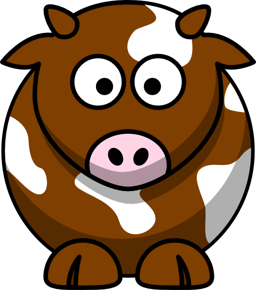 Brown Patch Cow Clip Art at Clker