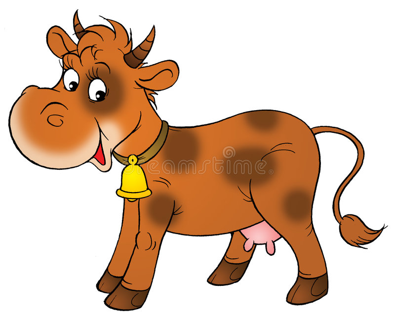 Brown cow clipart