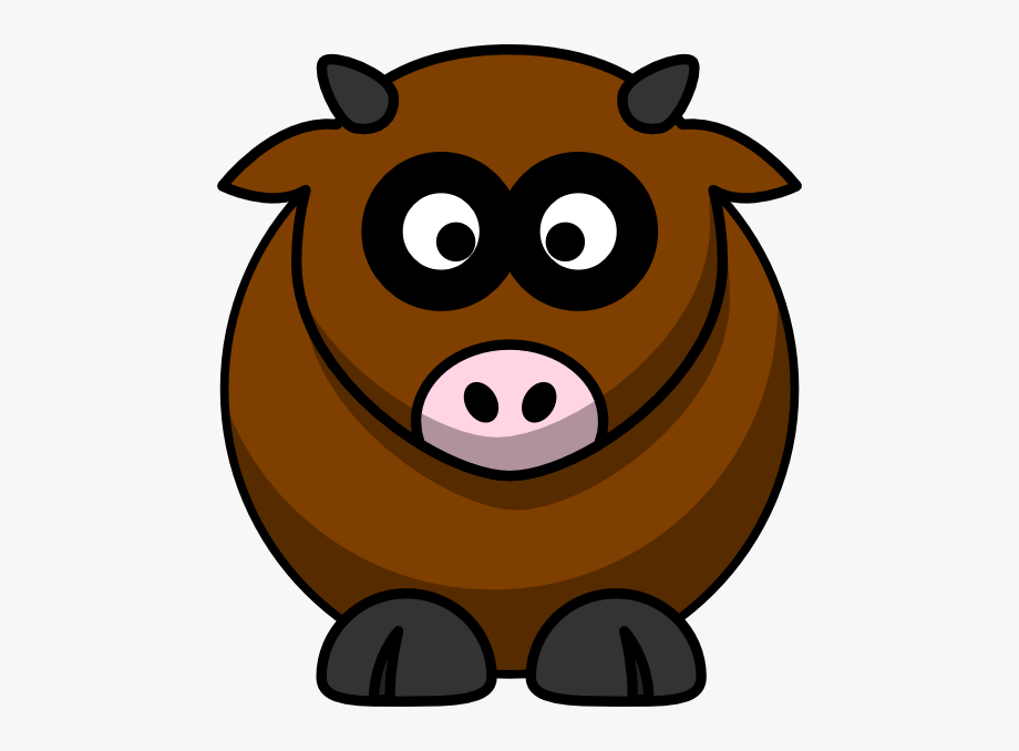 Brown cow svg.