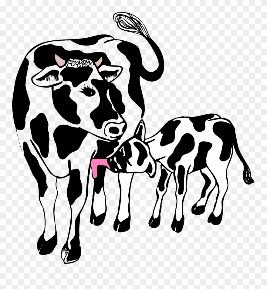 Cow And Calf Clip Art Vector Clipart Cliparts For You