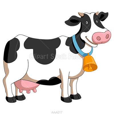 Milk Cow Clipart Illustration, Royalty Free Dairy Cattle