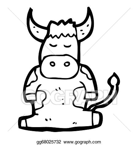Drawing cartoon cow.
