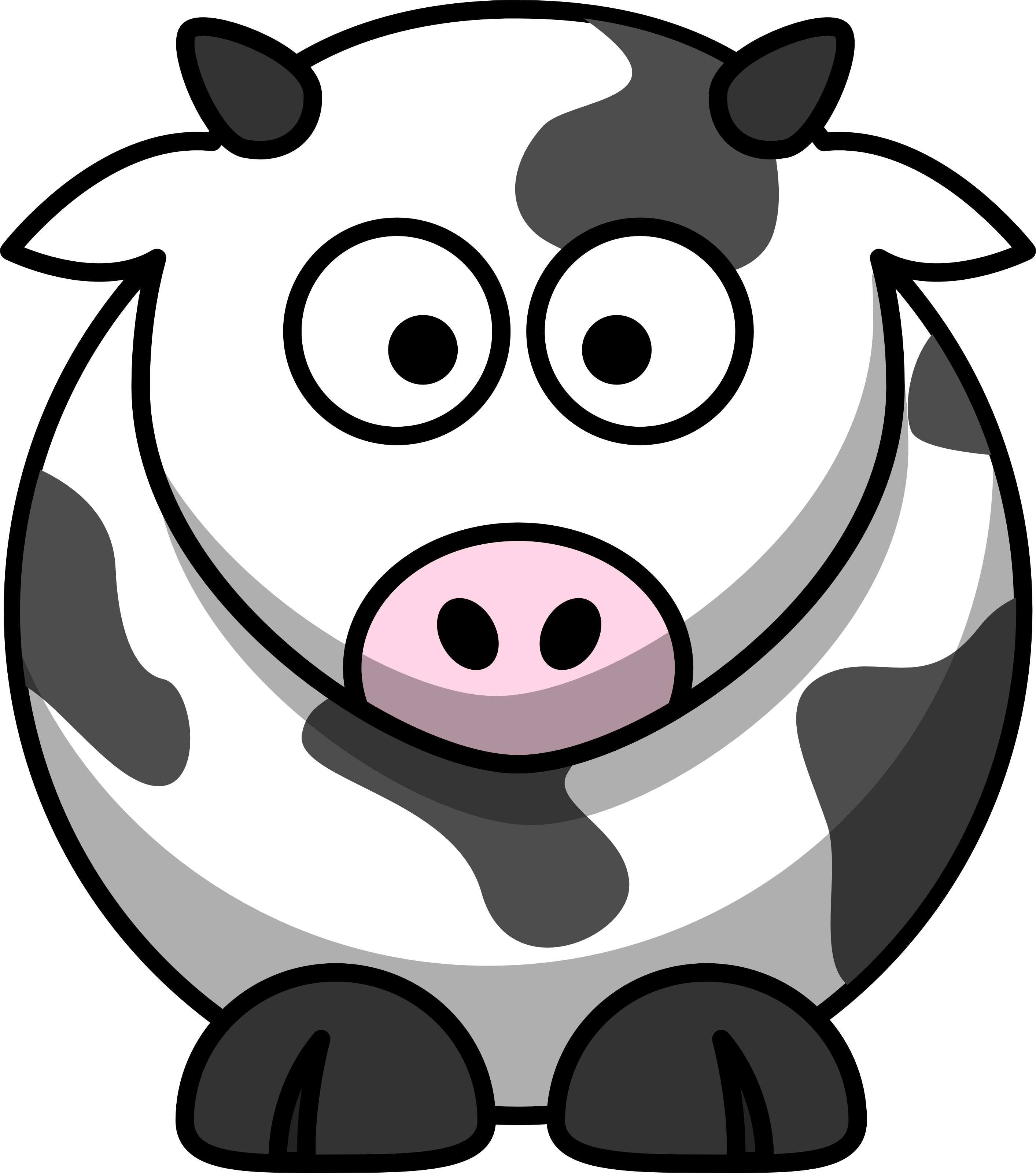 Cows clipart easy.